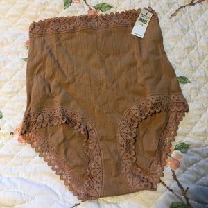 Aerieace Trim Cotton High Waist Panties
